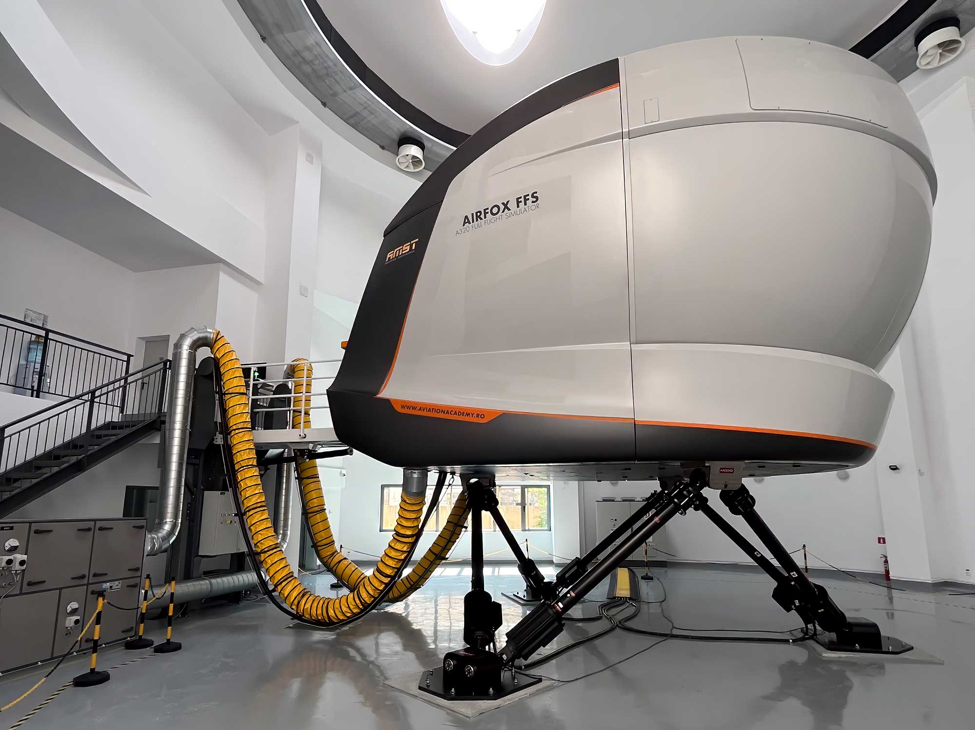 AMST Airbus A320 full flight simulator at the Romanian Aviation Academy in Bucharest