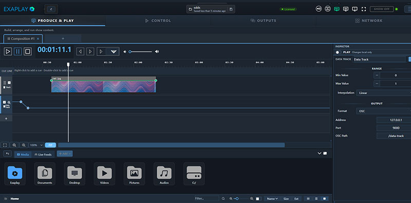 EXAPLAY 3 media server interface