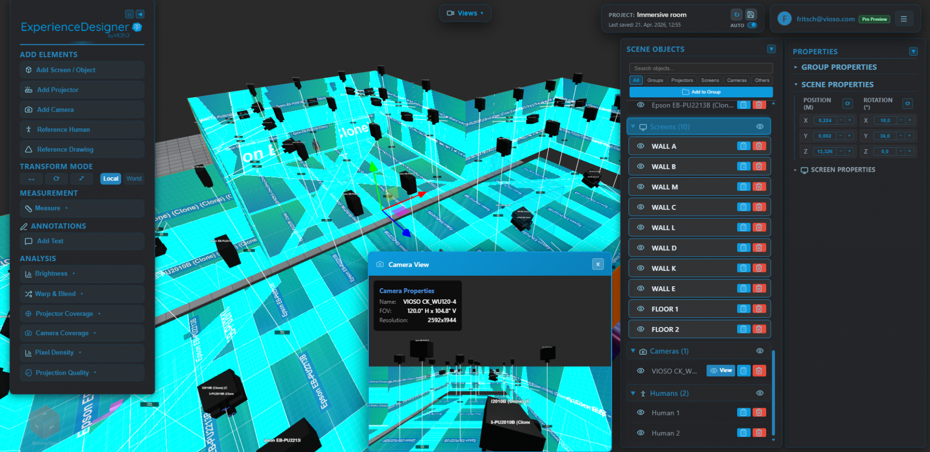 VIOSO Experience Designer UI